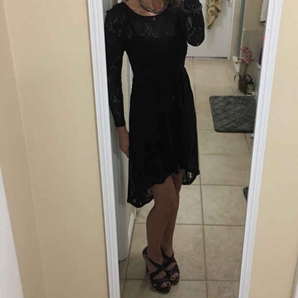 Black lace dress. Built in slip! - Picture 3 of 6