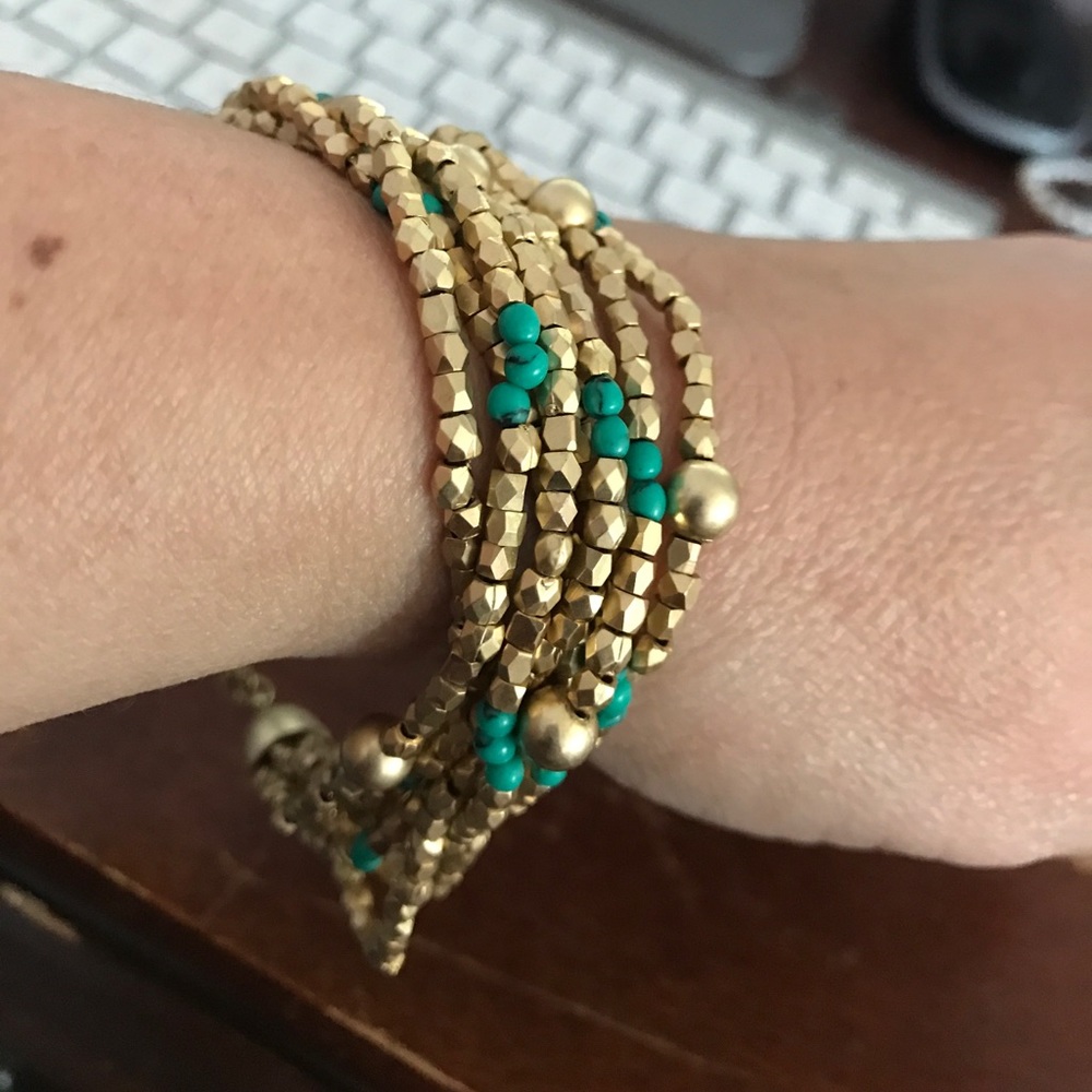 Ralph Lauren gold tone + turquoise accents