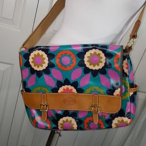 Fossil floral Crossbody Computer Tote bag