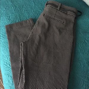 Polka dot ankle length trousers