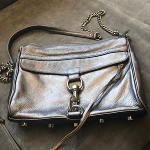 Rebecca Minkoff metallic gunmetal MAC