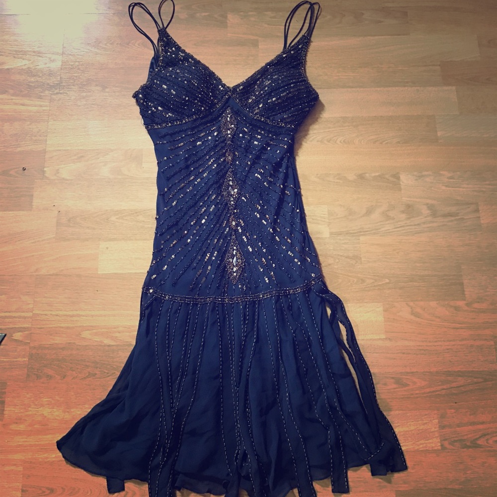 Vintage Hand-beaded 20's Flapper inspired dress