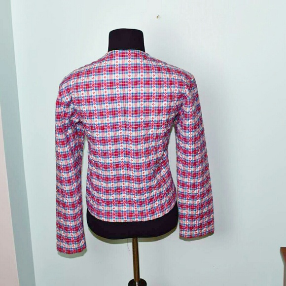 J. Jill Plaid Quilted Button Down Blazer - Picture 2 of 2