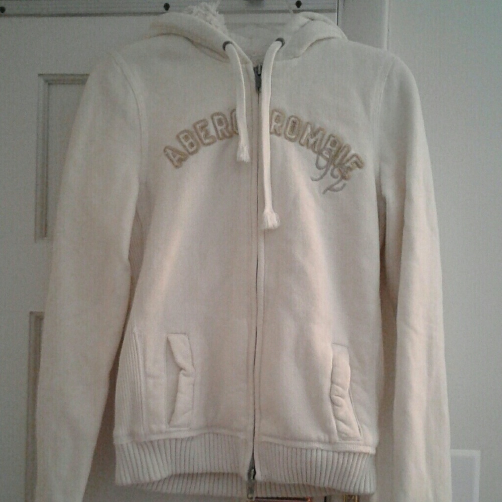 Abercrombie and Fitch zip up fur hoodie
