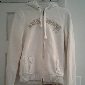Abercrombie and Fitch zip up fur hoodie