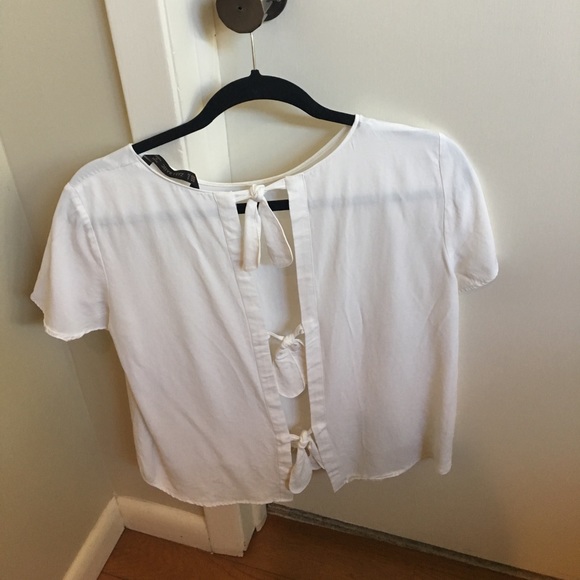 Tie back white blouse - Picture 1 of 3