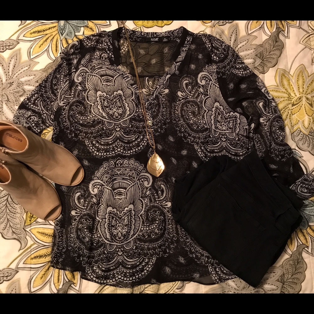 a.n.a. Black and White Top
