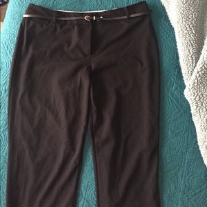 Black ankle trouser pants