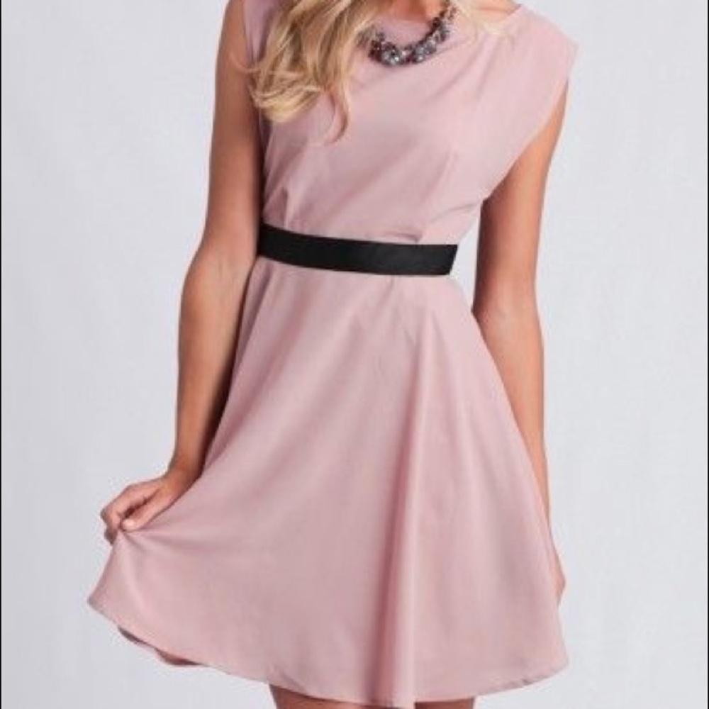 NWOT. Cream and black cocktail dress.