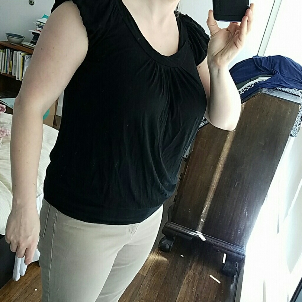 M Black Loft scoop neck blouse
