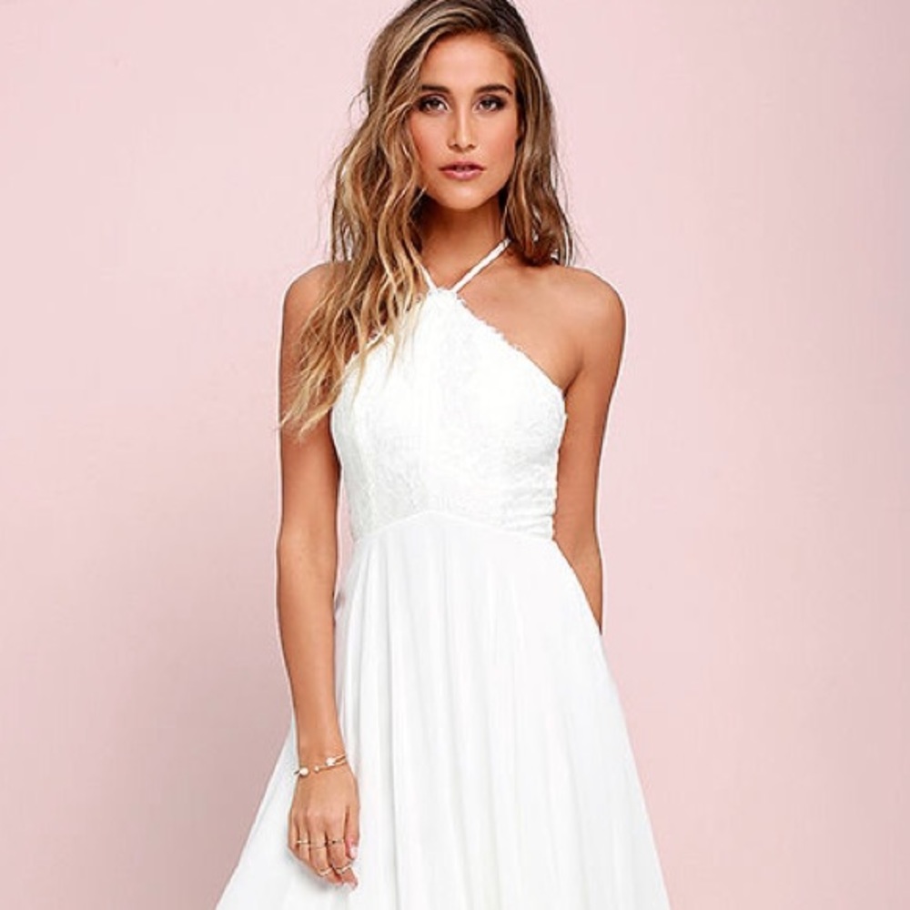 Lulu's white maxi dress everlasting enchantment