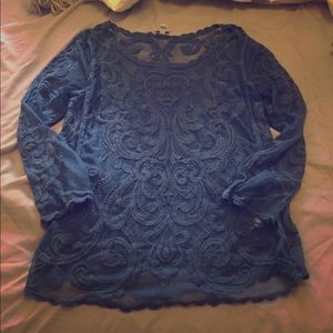 Express Sheer Crochet Top