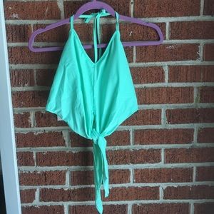 Kortni Jeane tie-up swim top in Mint