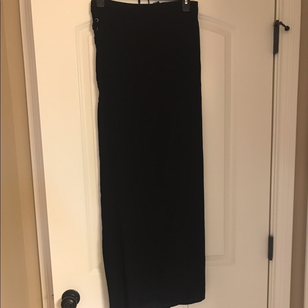 Black High Slit Skirt