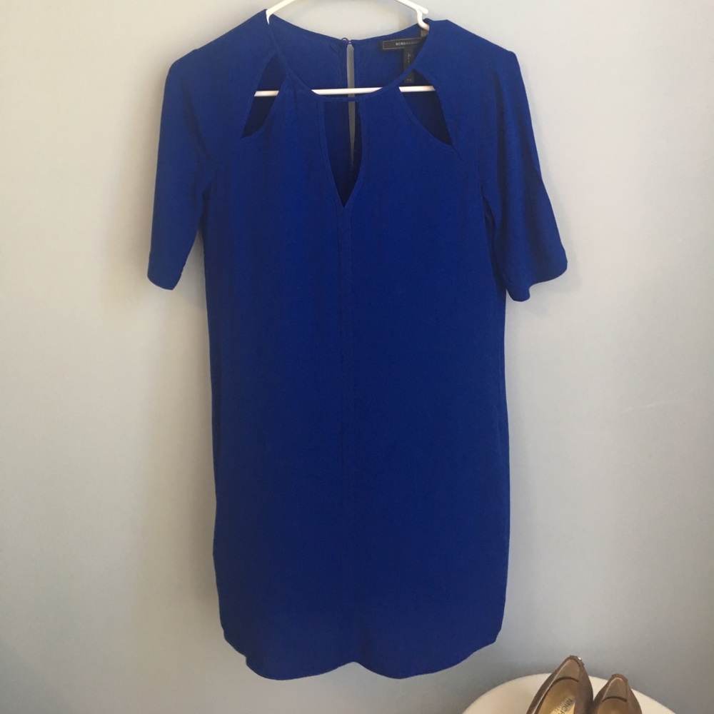 BCBGMAXAZRIA-blue sheath dress