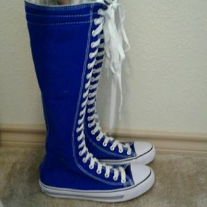 Royal Blue Knee High Hightops
