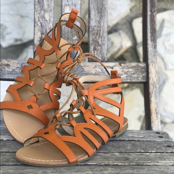 FLASH SALE Boho Chic Strappy Lace Tie Flat Sandals - Picture 6 of 8