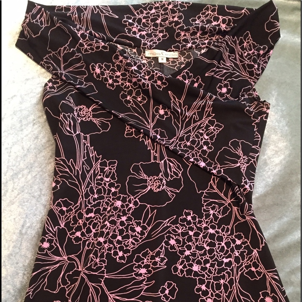 Off the shoulder purple floral dress