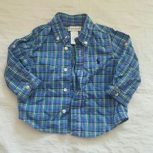 Ralph Lauren blue plaid button down