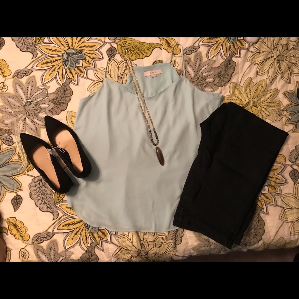 Ann Taylor LOFT Blue Blouse