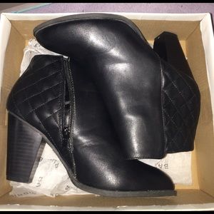 Black heeled booties