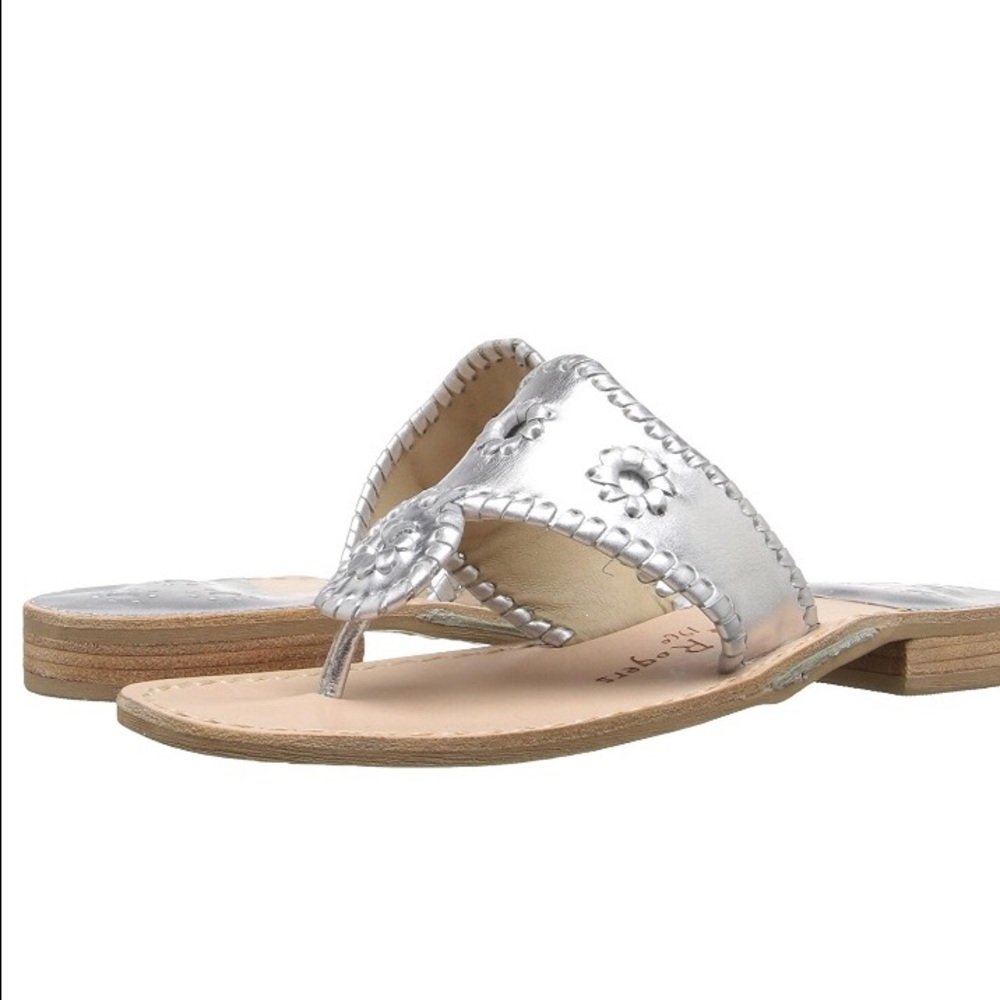 Jack Rogers Sandals-Silver 7.5