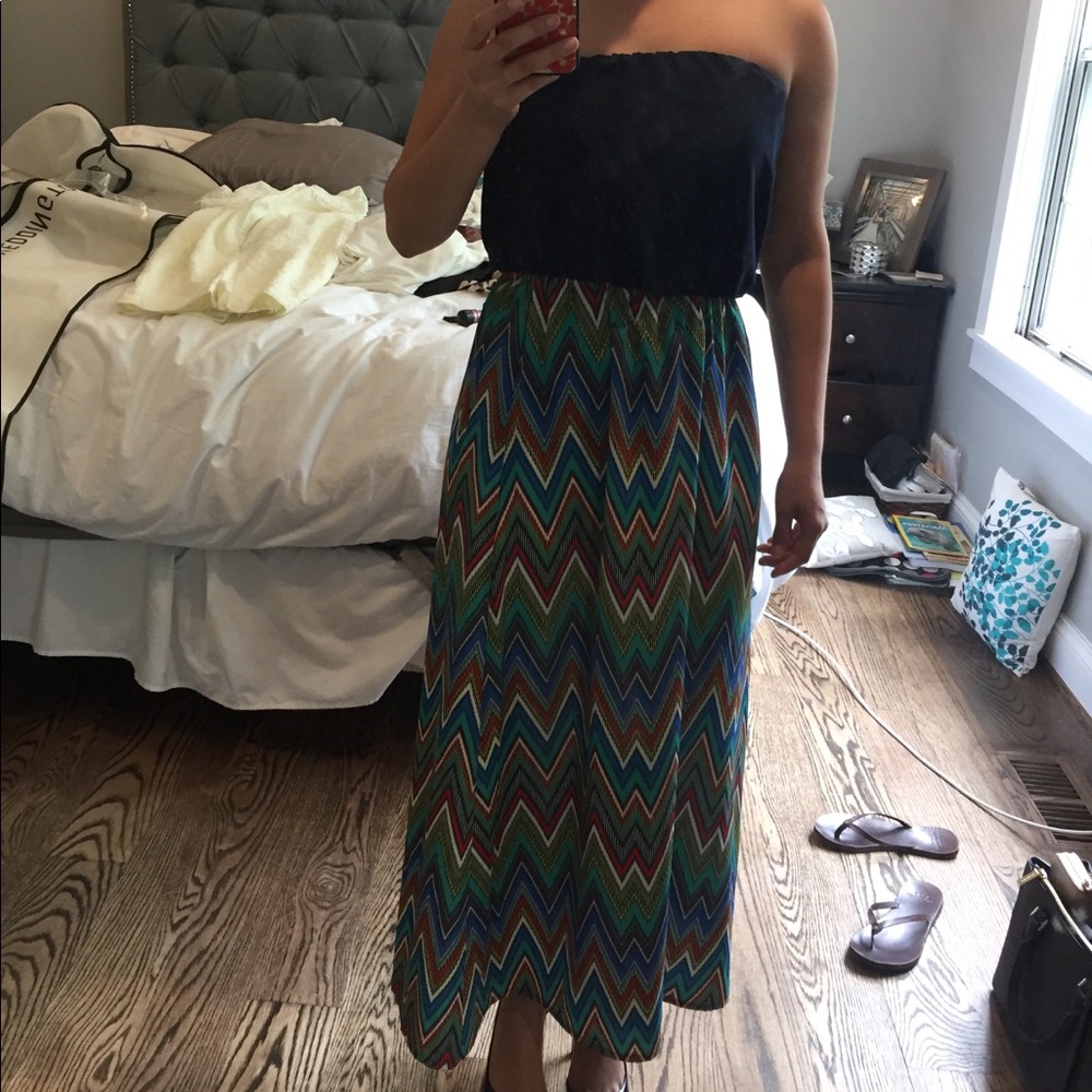 Long maxi chevron dress