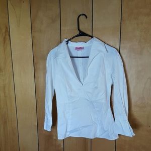 White pug pinup girl clothing lauren top