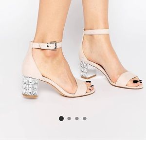 Carvela Leyland Blush Pink Mid-Heeled Sandals
