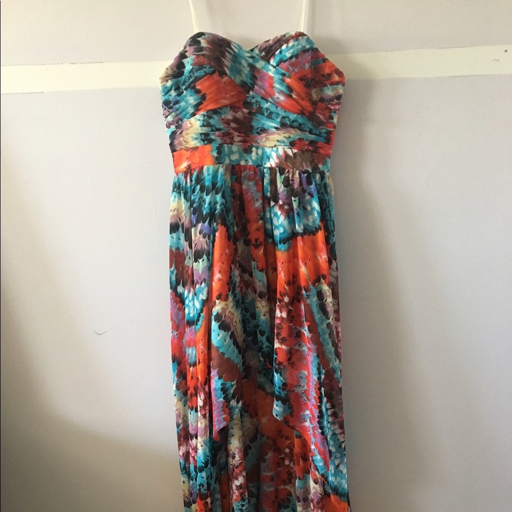 Hi Low Colorful Prom Dress
