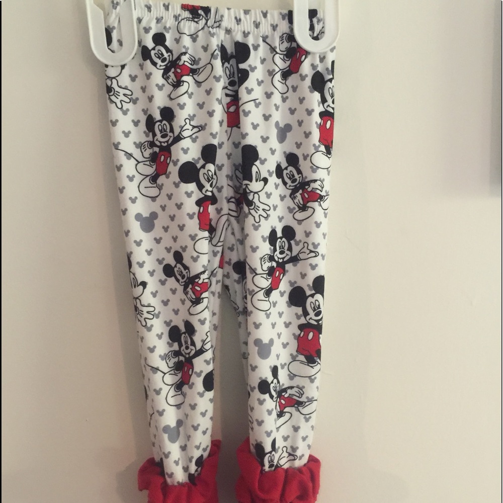 Mickey Mouse ruffle pants.