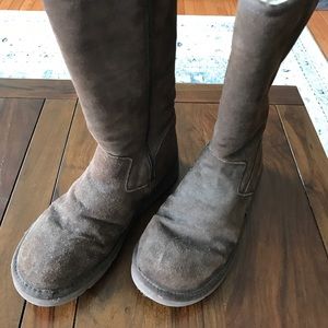 Brown Zip Tall UGGs