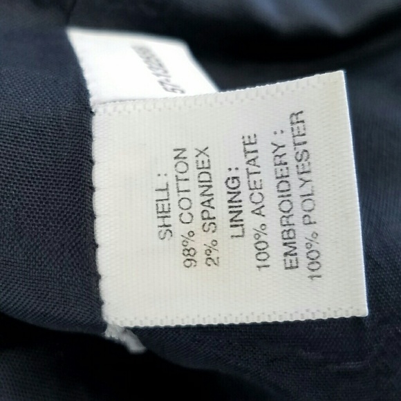 Black LOFT lined skirt with tan stitched detailing - Picture 6 of 6