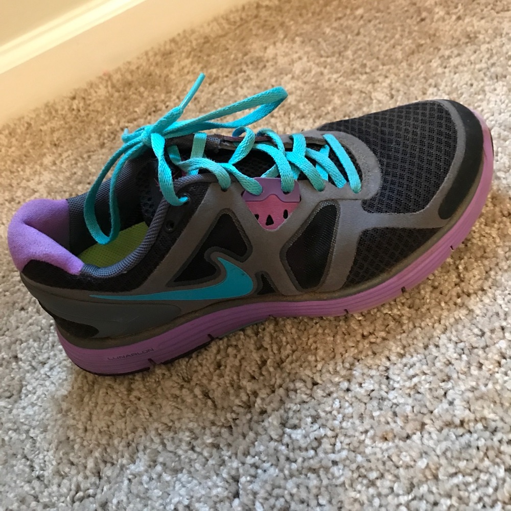 Black Nike running shoes