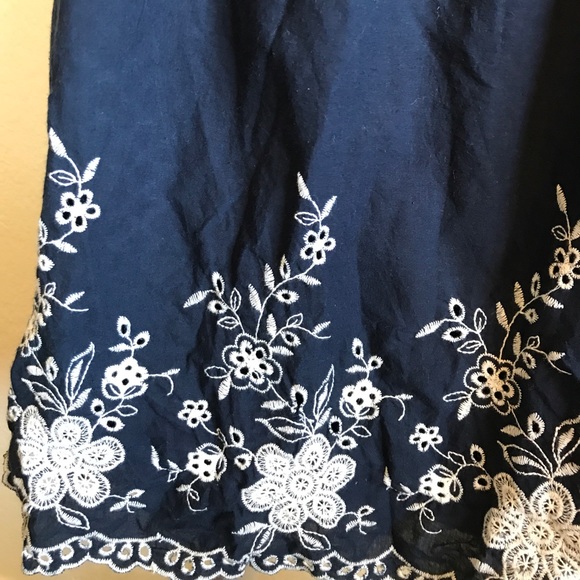 City Triangles Navy Blue Embroidered Dress - Picture 2 of 3