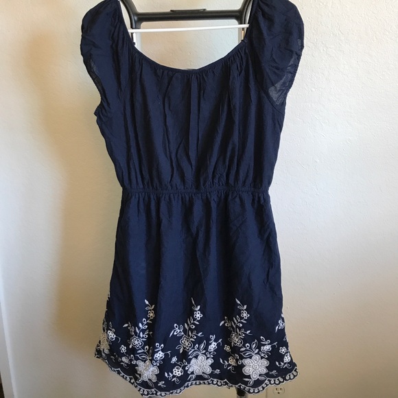 City Triangles Navy Blue Embroidered Dress - Picture 3 of 3