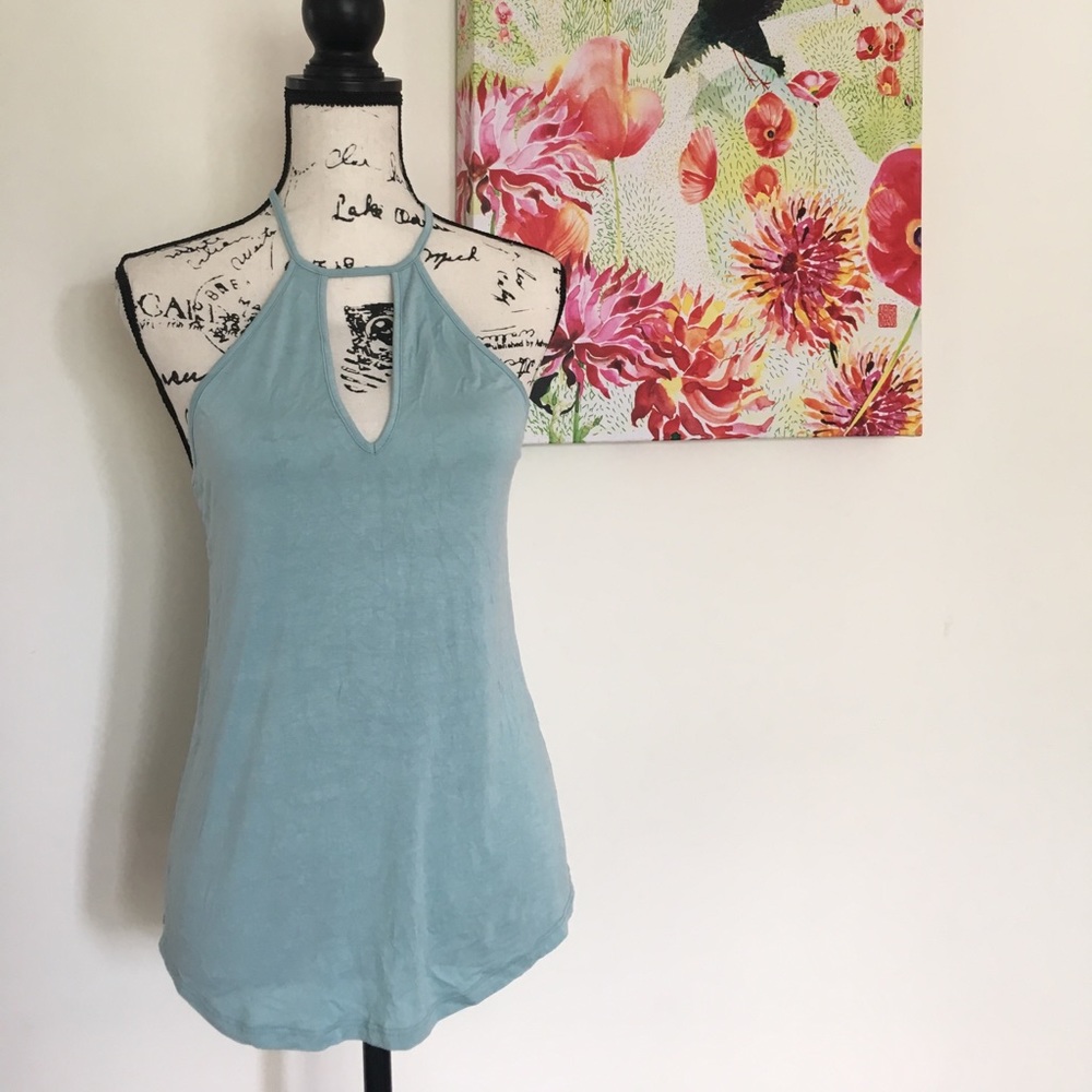 Mint Green Lace Tank Top