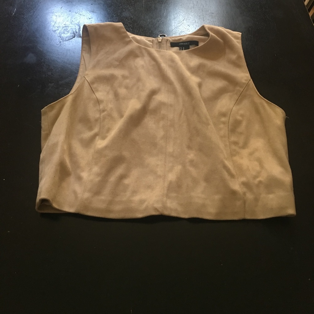 Cropped suede top