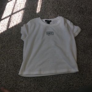 "Hey" crop top