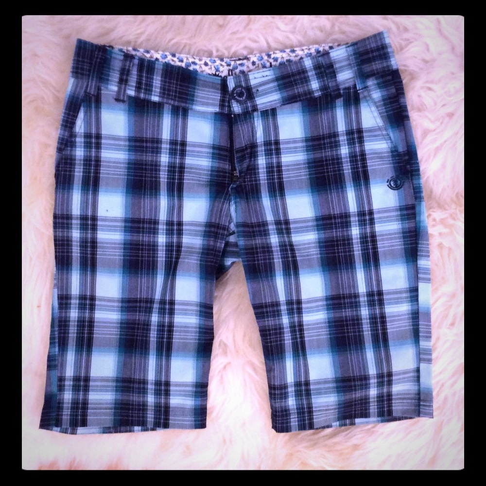 Element plaid shorts