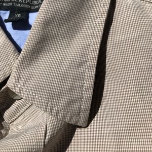 $5 SALE Banana micro gingham slim fit button down