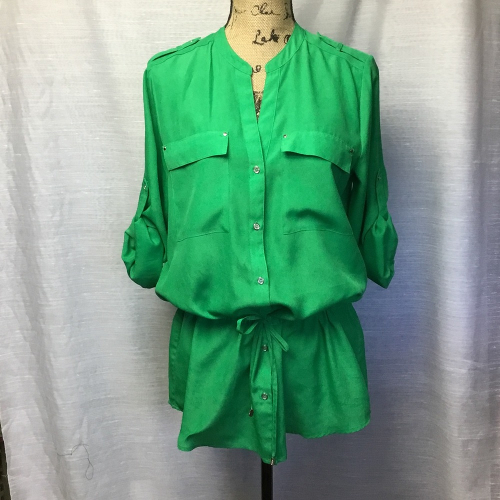 Green Calvin Klein top