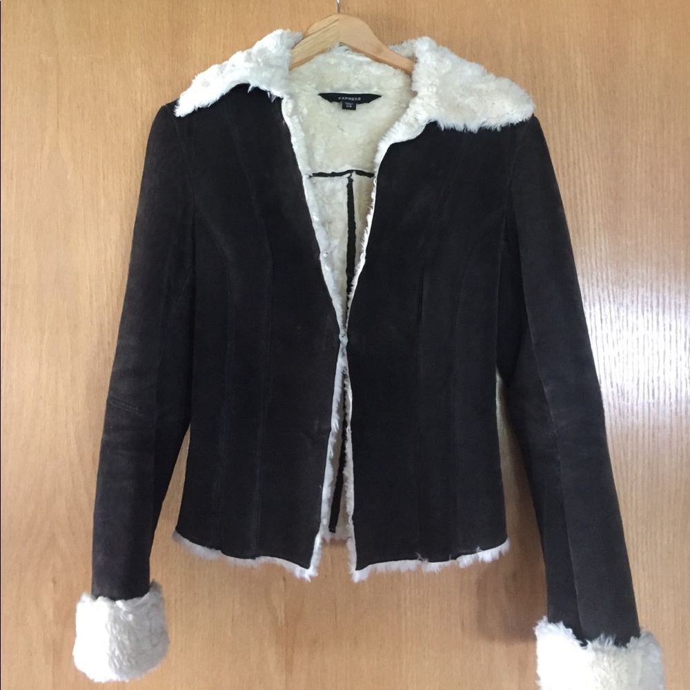 NWOT EXpress Suede Leather Jacket (5/6)