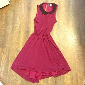 Maroon dress with back reveal detail