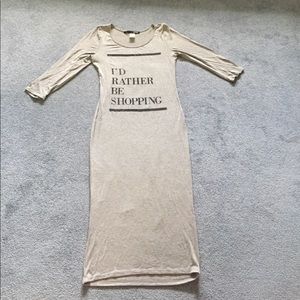 NWOT "Id Rather Be Shopping" Relaxed Midi Dress