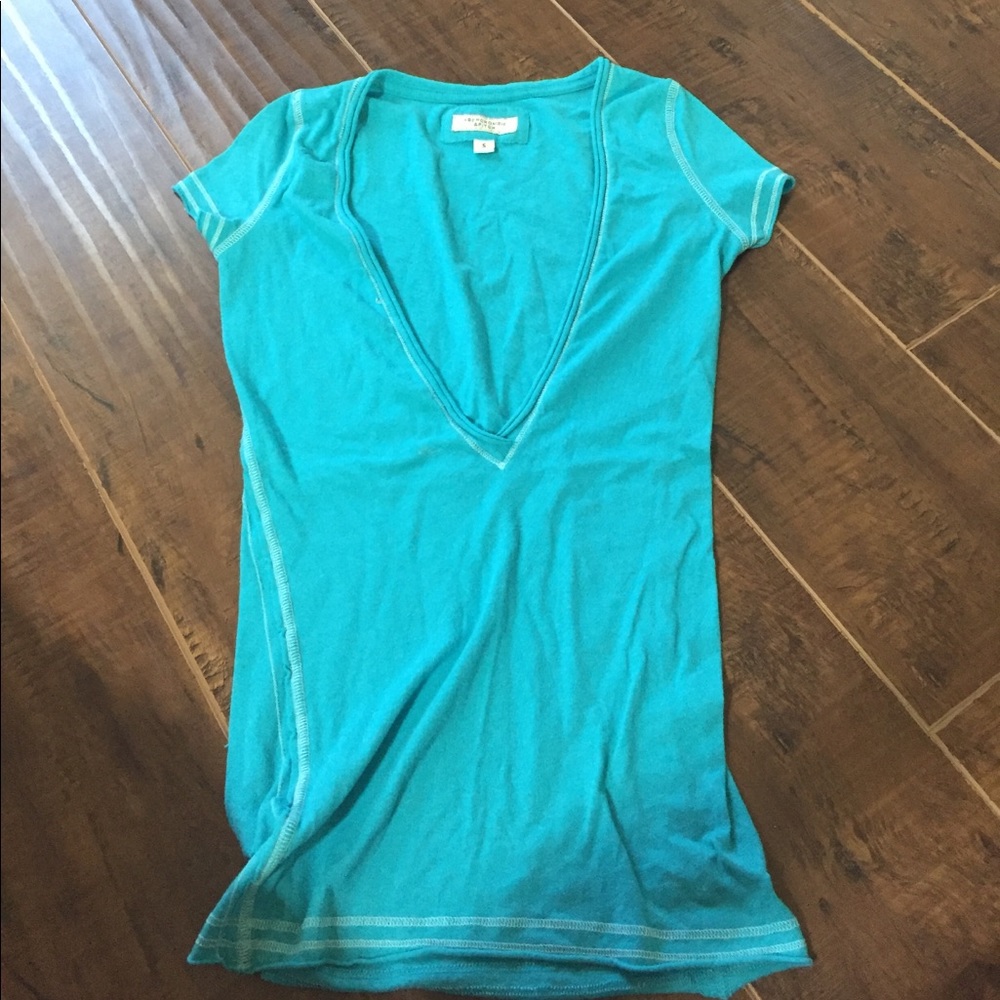 Abercrombie & fitch turquoise top - Picture 2 of 3