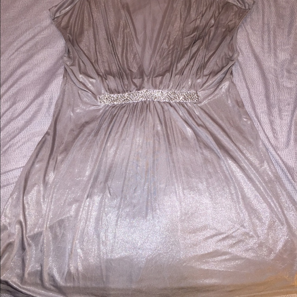 Silver short-sleeve top