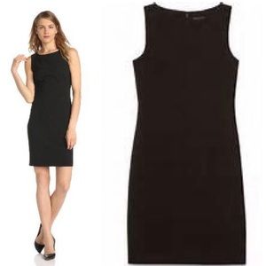 Theory Shift Black Midi Dress