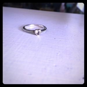 Pink heart pandora ring