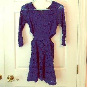 Blue mini skater dress